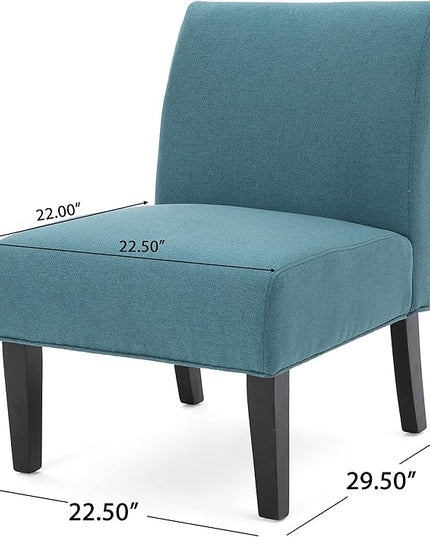 Christopher Knight Home Kassi Fabric Accent Chair, Dark Teal 29. 50”D x 22. 50”W x 32. 00”H - LeafyLoom