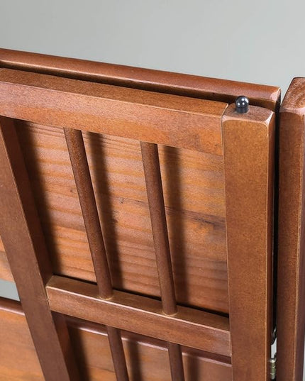 Casual Home 3-Shelf Folding Stackable Bookcase (27.5" Wide)-Walnut - LeafyLoom