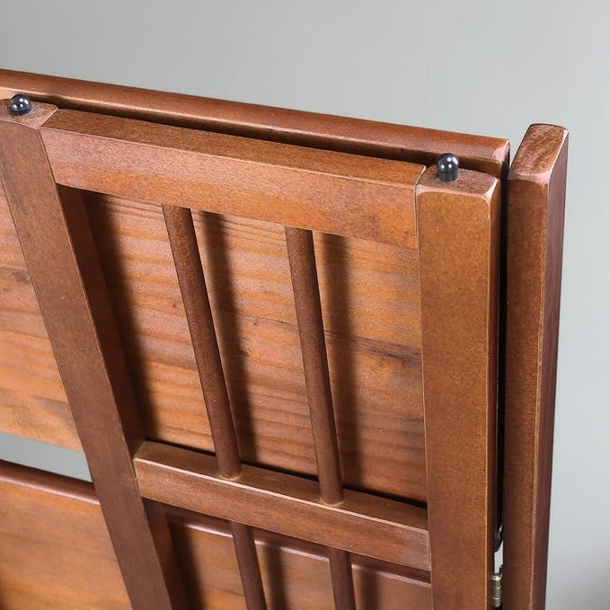 Casual Home 3-Shelf Folding Stackable Bookcase (27.5" Wide)-Walnut - LeafyLoom