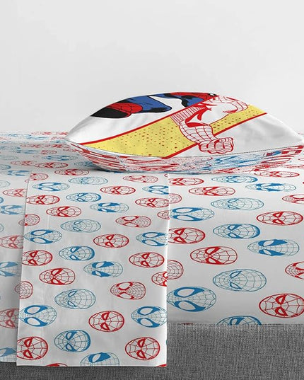 Marvel Spiderman Beyond Amazing 4 Piece Twin Size Bed Set - Includes Comforter & Sheet Set Bedding - Super Soft Fade Resistant Microfiber (Official Product) - LeafyLoom