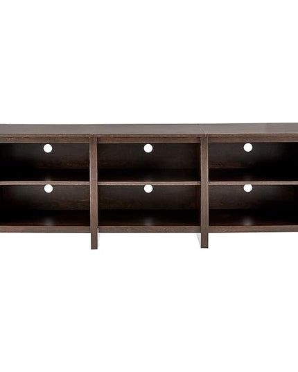 ROCKPOINT 70inch TV Stand Storage Media Console Entertainment Center,Espresso - LeafyLoom