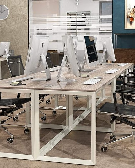 SHW 48" Home Office Computer Desk, 24" Deep, Oak - LeafyLoom