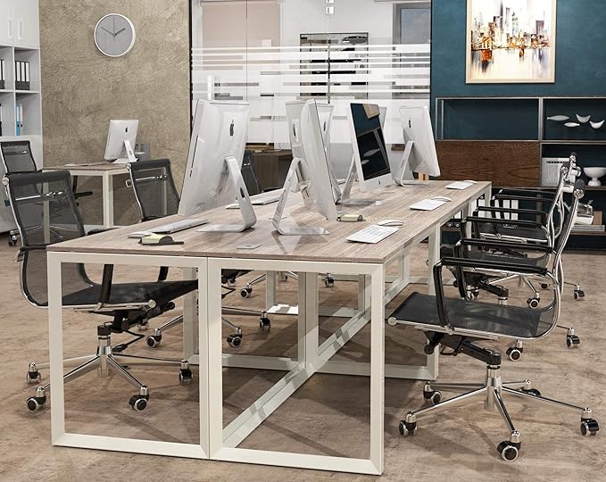 SHW 48" Home Office Computer Desk, 24" Deep, Oak - LeafyLoom