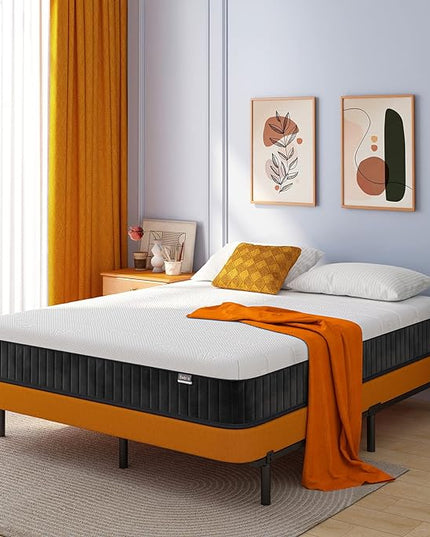 King Mattress, 10 Inch Memory Foam Firm King Size Mattress with Hybrid King Bed Mattress in a Box Pressure Relief & Supportive, King Size Mattress - LeafyLoom