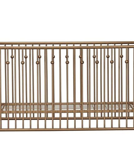 Little Seeds Monarch Hill Ivy Metal Crib, Gold - LeafyLoom