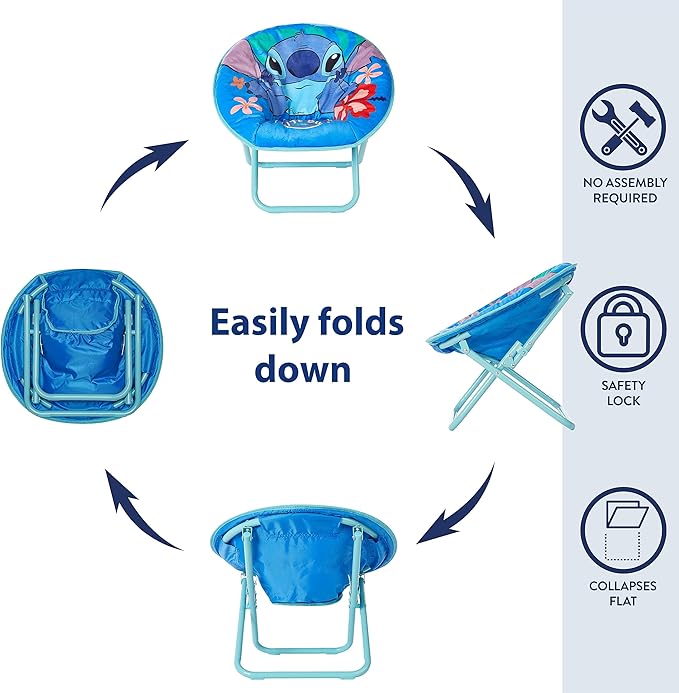 Idea Nuova Stitch Toddler Saucer Chair - LeafyLoom