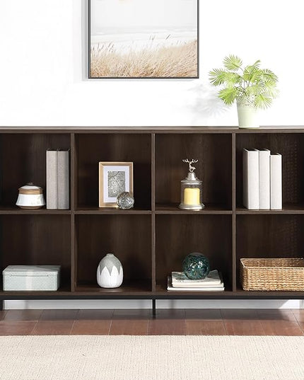 OSP Home Furnishings Ace Contemporary Modern Storage Cube Bookcase, 8 Cubes, Ozark Ash Finish - LeafyLoom