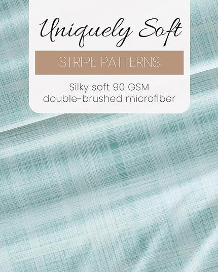Linen Market 4 Piece Full Bedding Sheet Set (Aqua Thatch) - Sleep Better Than Ever with These Ultra-Soft & Cooling Bed Sheets for Your Full Size Bed - Deep Pocket Fits 16" Mattress - LeafyLoom
