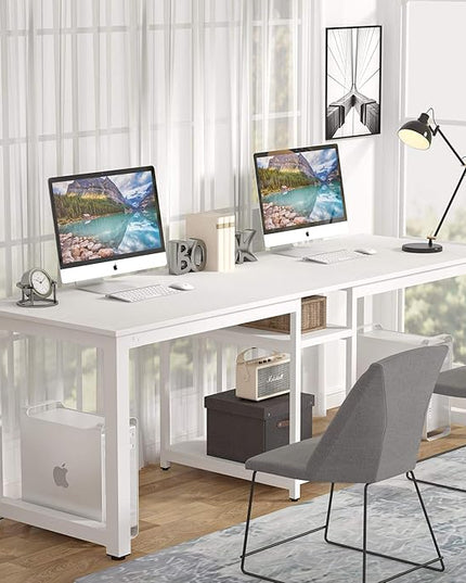 Computer Desk, White - LeafyLoom