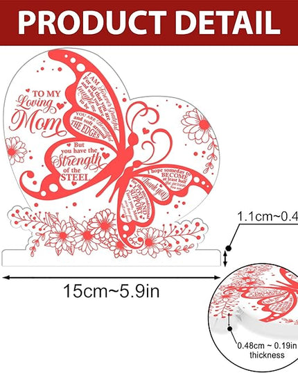 Gifts for Mom from Daughter Son | Mom Birthday Gifts | Acrylic Night Lamps for Mother | Things to Get Your Mom on Valentines Day, Thanksgiving, Christmas, Mothers Day | Butterfly Shaped - LeafyLoom
