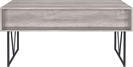 Coaster Home Furnishings Analiese Rustic 63-Inch 4-Drawer Home Office Computer Writing Desk Study Table with Storage Engineered Eco-Friendly Wood Look Laminate Sturdy Steel Grey Driftwood 801999 - LeafyLoom