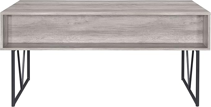 Coaster Home Furnishings Analiese Rustic 63-Inch 4-Drawer Home Office Computer Writing Desk Study Table with Storage Engineered Eco-Friendly Wood Look Laminate Sturdy Steel Grey Driftwood 801999 - LeafyLoom