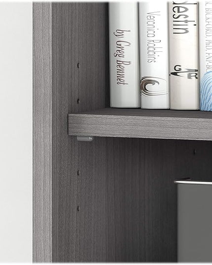 Bush Business Furniture Studio C 5 Shelf Bookcase, Platinum Gray - LeafyLoom