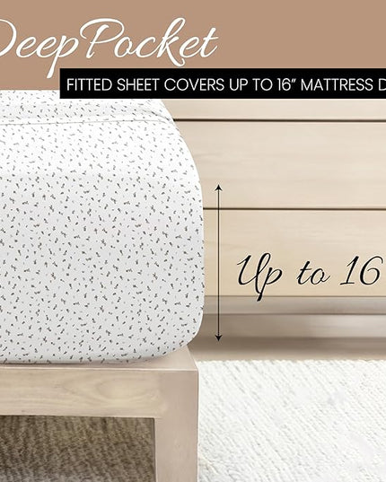 Linen Market 4 Piece California King Bedding Sheet Set (Light Gray) - Sleep Better Than Ever with These Ultra-Soft Cooling Bed Sheets for Your California King Size Bed - Deep Pocket Fits 16" Mattress - LeafyLoom