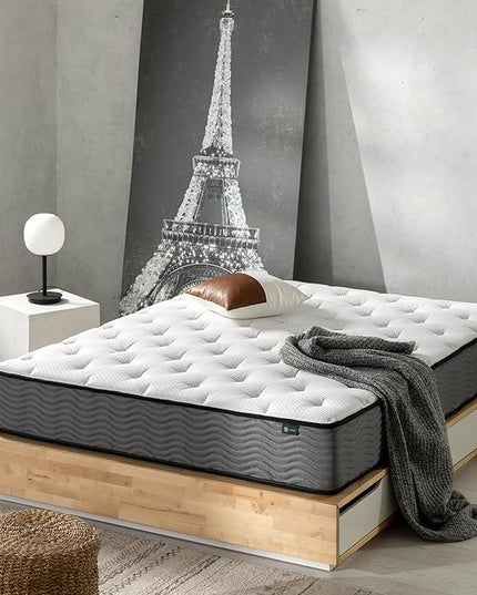 ZINUS 10 Inch True Support Hybrid Mattress [New Version], Twin, Fiberglass free, Medium Feel, Motion Isolation, Certified Safe Foams & Fabric, Mattress in A Box - LeafyLoom