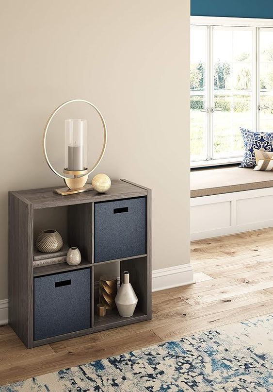 ClosetMaid 4552 Decorative Open Back 4-Cube Storage Organizer, Graphite Gray - LeafyLoom
