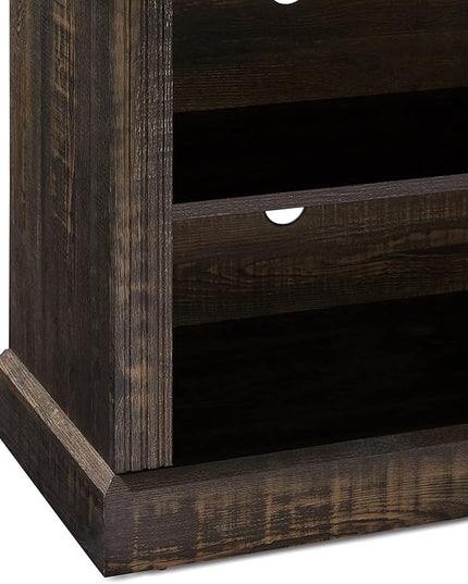 Rockpoint 70inch Classical TV Stand Storage Media Console Entertainment Center for TVs up to 80,Rustic Brown - LeafyLoom