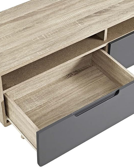 Modway Origin Mid-Century Modern 47 Inch TV Stand in Natural Gray - LeafyLoom
