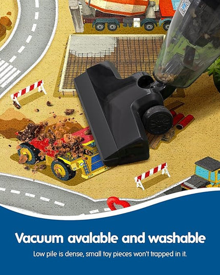 Booooom Jackson Kids Rug Construction Rug 59”x79”,Durable Construction Site Play Mat,Construction Car Rug Car Mat,Construction Area Rug,Car Road Rug for Play and Learning,Construction Vehicle Play Mat - LeafyLoom