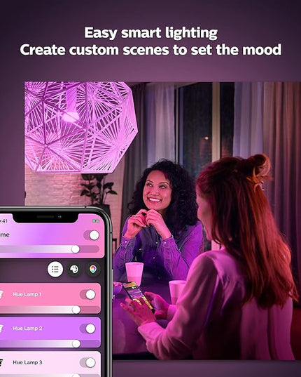 Philips Hue Gradient Signe Floor Lamp, Compatible with Alexa, Apple Homekit and Google Assistant & Smart 60W A19 LED Bulb - White and Color Ambiance Color-Changing Light - 2 Pack - 800LM PhilipsHue