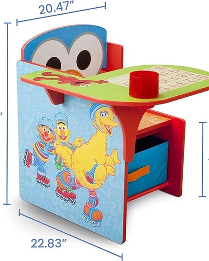 Delta Children Chair Desk With Storage Bin, Sesame Street - LeafyLoom