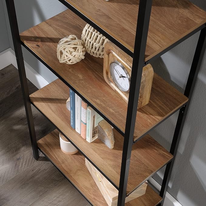 Sauder North Avenue Tall 4-Shelf Bookcase/ Book shelf, Sindoori Mango finish - LeafyLoom