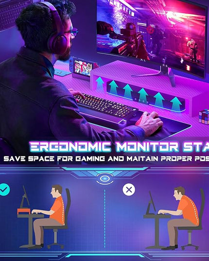 Homieasy Small Gaming Desk with Power Outlets Pegboard LED Light, 43 Inch L Shaped Computer Desk with Monitor Stand Storage Shelves, Reversible Corner Desk with Headset Hooks, Carbon Pink - LeafyLoom
