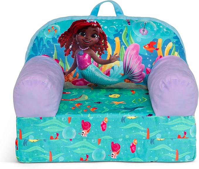 Delta Children Cozee Buddy Flip-Out Kids Chair, Disney Junior’s Ariel - LeafyLoom