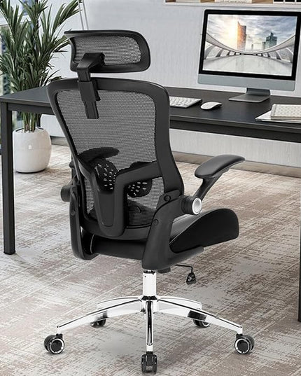 Big and Tall Office Chair, 400lbs Heavy Duty Ergonomic Desk Chair with Soft 3D Modeling Foam Cushion Home Office Desk Chairs with Adjustable Headrest Seat Height Executive Computer Task Chair - LeafyLoom