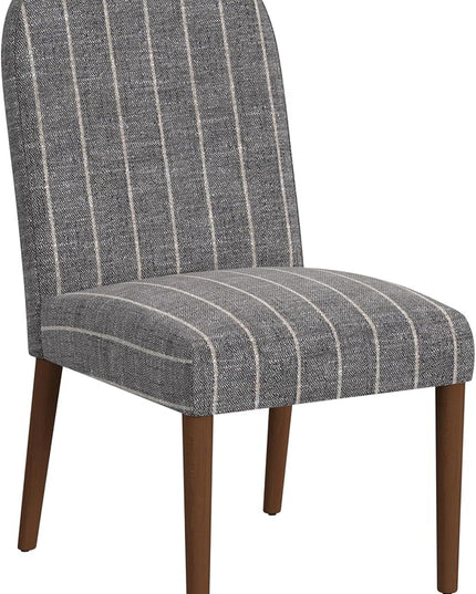 HomePop Classic Parsons Dining Chairs, Gray Midnight Woven Stripe (Single Pack) - LeafyLoom