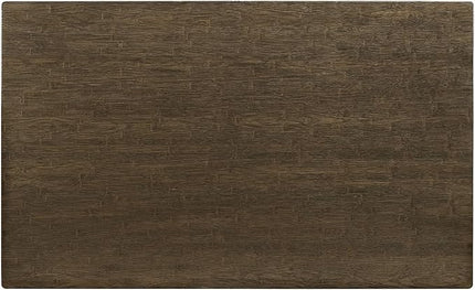 Modway Alacrity 59" Rustic Modern Farmhouse Wood Rectangle Dining Table with Steel Legs in Brown - LeafyLoom