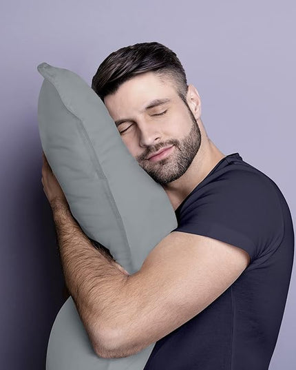 Utopia Bedding Bed Pillows for Sleeping (Grey), King Size, Set of 2, Hotel Pillows, Cooling Pillows for Side, Back or Stomach Sleepers - LeafyLoom