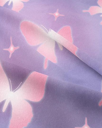 Tailor Shop Butterfly Comforter Sets King Size,Purple Pink Butterfly Bedding Sets for Girls Kids Teens with 2 Pillowcase… - LeafyLoom