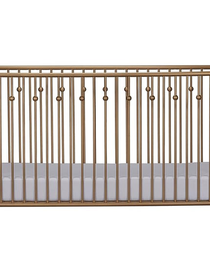 Little Seeds Monarch Hill Ivy Metal Crib, Gold - LeafyLoom
