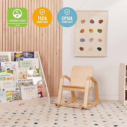 ECR4Kids Bentwood Rocking Chair, Kids Furniture, Natural - LeafyLoom