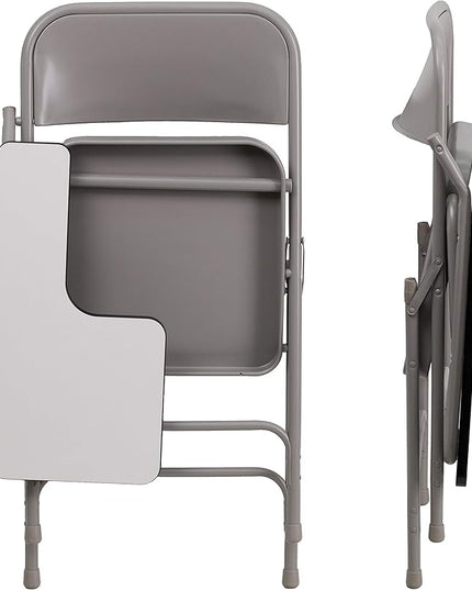 Flash Furniture Ralph Premium Steel Folding Chair with Right Handed Tablet Arm - LeafyLoom