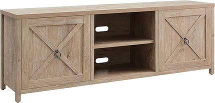 Henn&Hart Granger TV Stand, 68" Wide, Brown - LeafyLoom