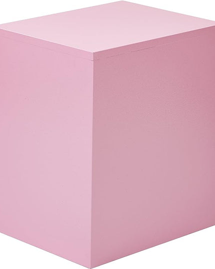 OSP Home Furnishings HPB Heavy Duty 3-Drawer Metal File Cabinet for Standard Files and Office Supplies, Pink Finish - LeafyLoom