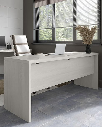 Bush Business Furniture Echo Computer Desk, 72W, Gray Sand - LeafyLoom