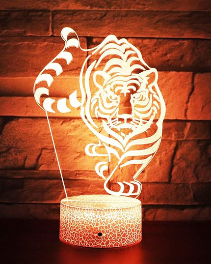 Tiger Gifts Tiger Shape Lamp 16 Colors Desk Table Night Light for Kids Party Supplies Birthday Valentine's Day Christmas Lover Friends - LeafyLoom