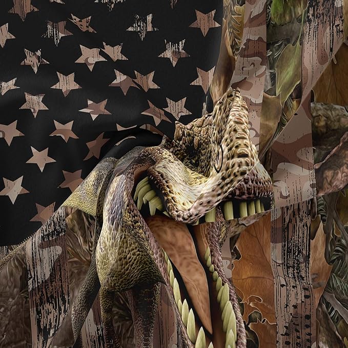 Tailor Shop Dinosaur Boys Comforter Sets Queen Size,Dinosaur Bedding Sets for Kids Teens,Camo Comforter Sets American Flag Comforter Sets with 1 Comforter 2 Pillowcase… - LeafyLoom