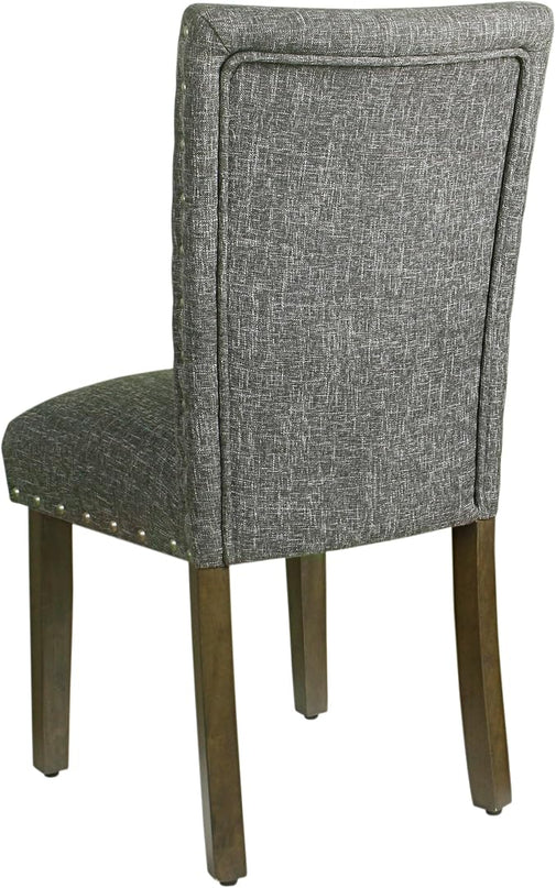 HomePop Classic Parsons Dining Chairs, Set of 2, Gray(Set of 2) - LeafyLoom