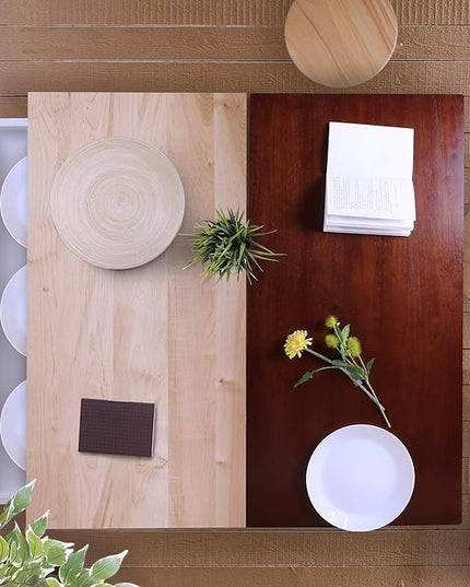 Casual Home Kitchen Island with Solid American Hardwood Top, Walnut&black - LeafyLoom