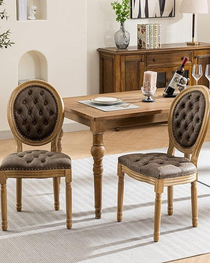 NicBex Haerin-SD-00123-LWJ Dining Chairs, 23"x19.1"x37.2", Brown - LeafyLoom