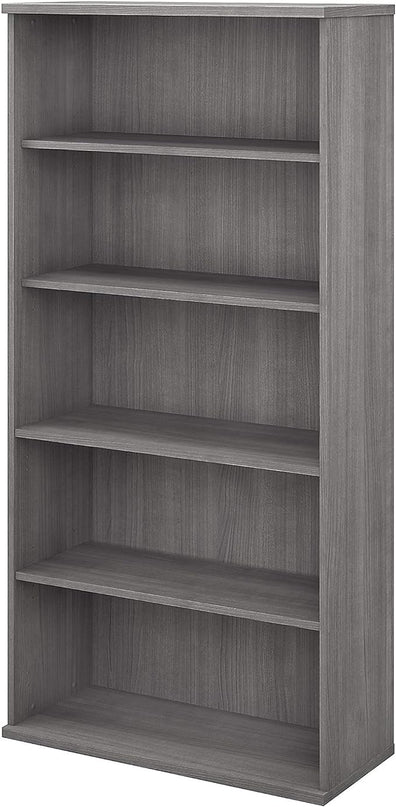 Bush Business Furniture Studio C 5 Shelf Bookcase, Platinum Gray - LeafyLoom