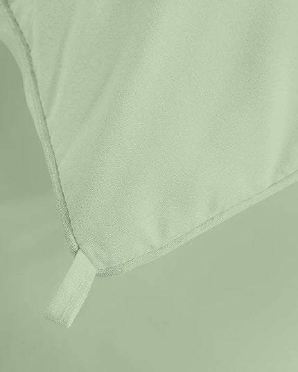 Utopia Bedding All Season 250 GSM Comforter - Plush Siliconized Fiberfill Comforters - Box Stitched (Sage Green, Queen/Full) - LeafyLoom