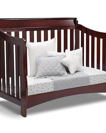 Delta Children Bentley S Series 4-in-1 Convertible Baby Crib, Black Cherry Espresso - LeafyLoom