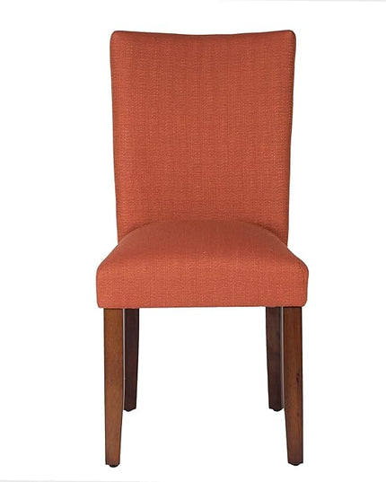 HomePop Parsons Classic Upholstered Accent Dining Chair, Single Pack, Orange - LeafyLoom