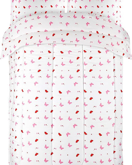 Utopia Bedding All Season Butterfly Comforter Set with 2 Pillow Cases, 3 Piece Soft Brushed Microfiber Kids Bedding Set for Boys/Girls, Machine Washable (Twin) - LeafyLoom
