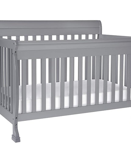 DaVinci Kalani 4-in-1 Convertible Crib in Grey, Greenguard Gold Certified - LeafyLoom